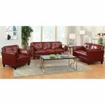 Pierre Sofa in Red 2 Pc Set (Sofa +  Love Seat)